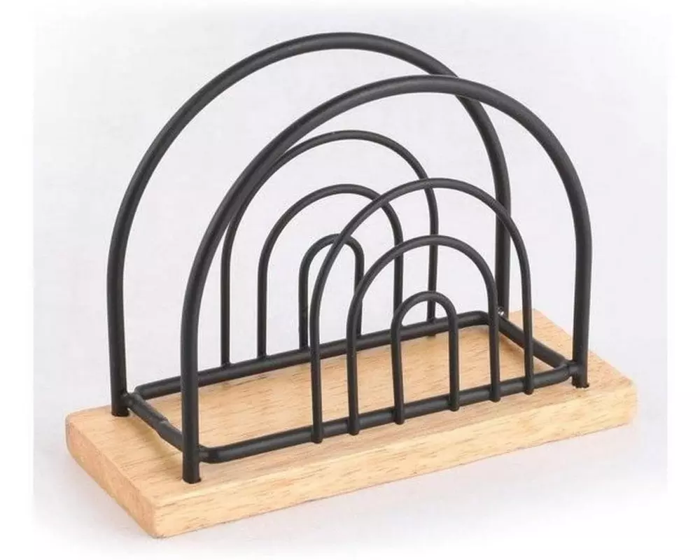 MSV Serviettenhalter Nature/Schwarz matt