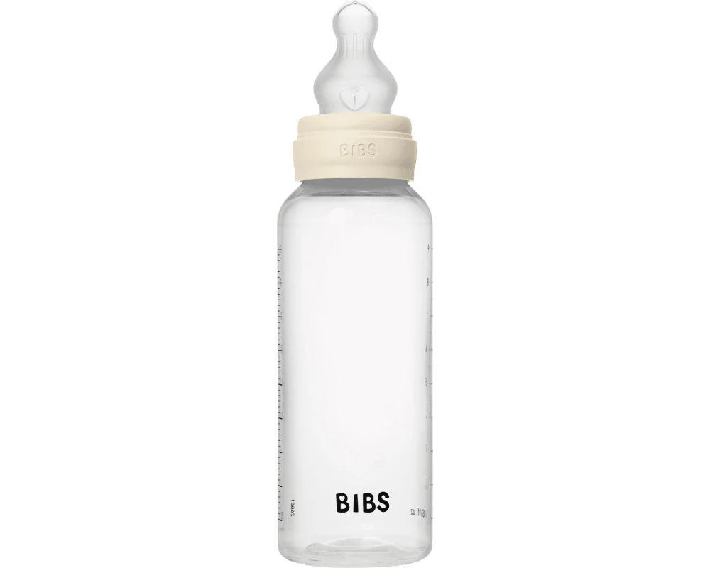 Bibs Baby Bottle Anti Colic Silicone Medium Flow Ivory 270 ml