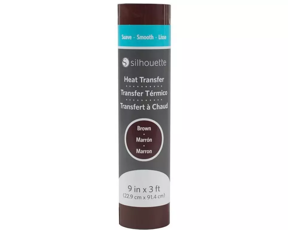 Silhouette Aufbügelfolie 22.9 cm x 91.4 cm Braun, glatt