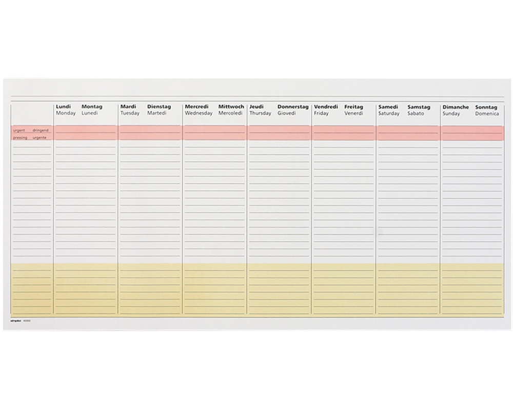 SIMPLEX Wochenplaner immerwährend 40350.26 1W/1S 50 Blatt ML 42x21cm