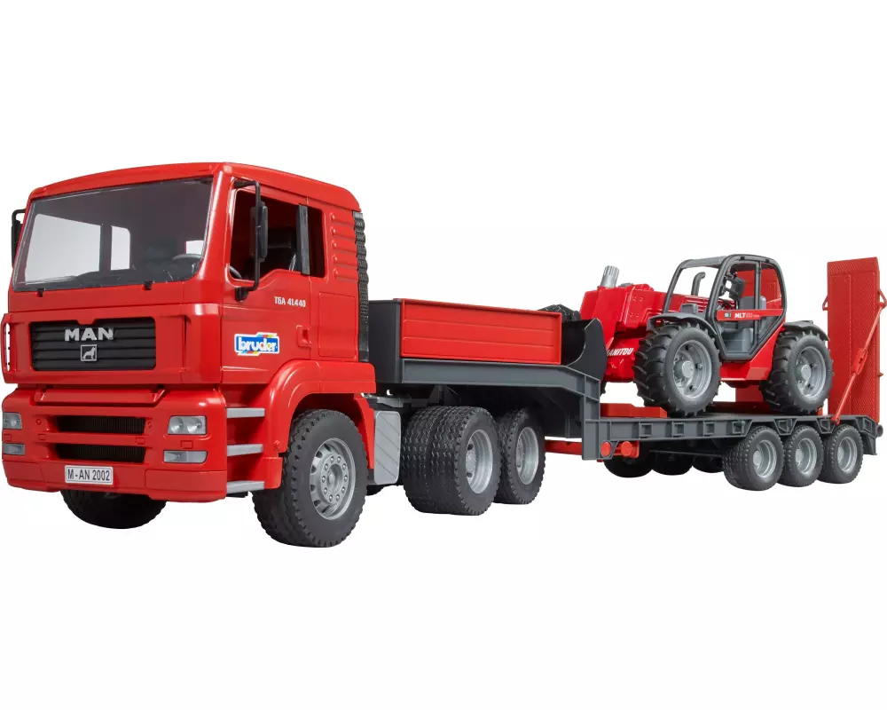 Bruder Spielwaren MAN LKW mit Tieflader