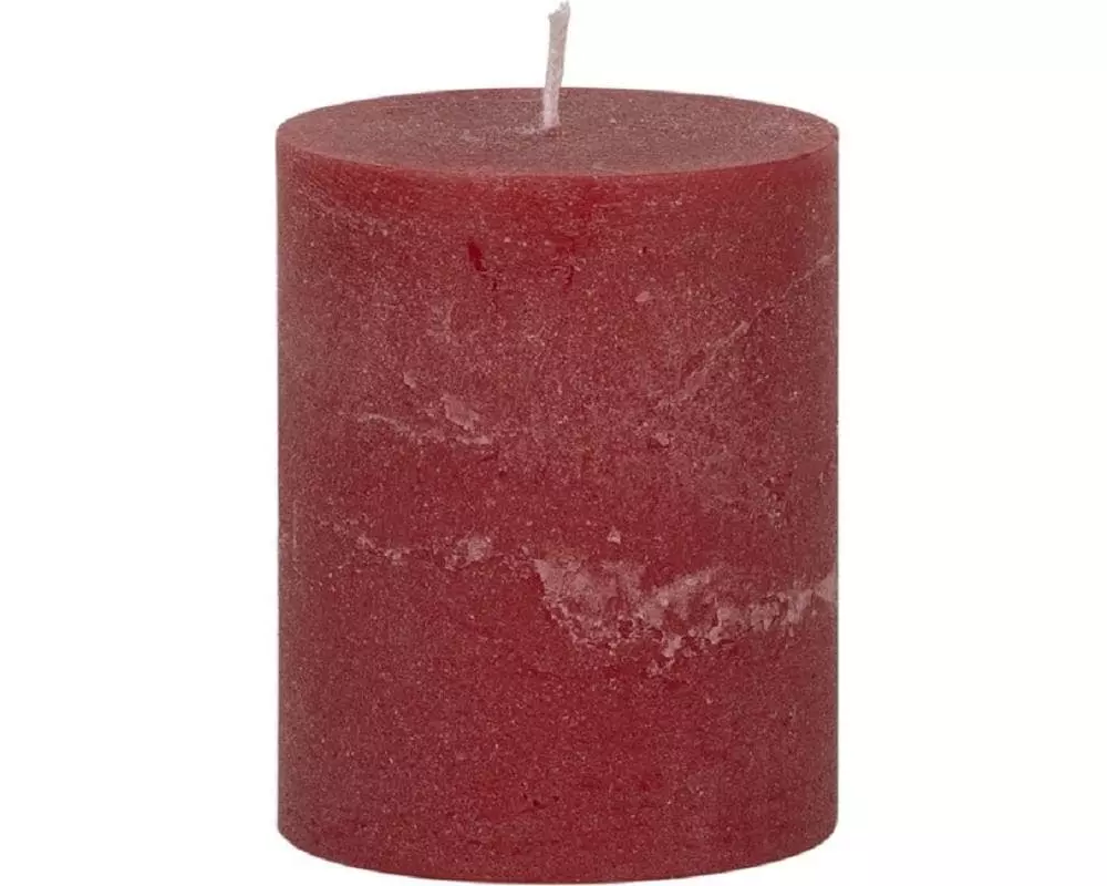 Weizenkorn Kerze Ice 10 cm x 8 cm, Kaminrot, 4 Stück