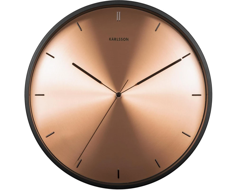 KARLSSON Wanduhr Finesse 40 cm, Kupfer/Schwarz