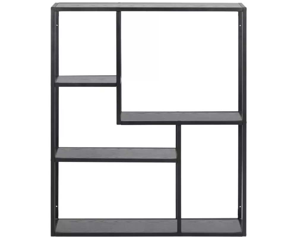 AC Design Wandregal Seaford 75 x 20 x 91 cm, Schwarz