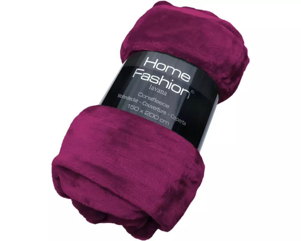 Home Fashion Decke Wohndecke 150 x 200 cm, Bordeaux