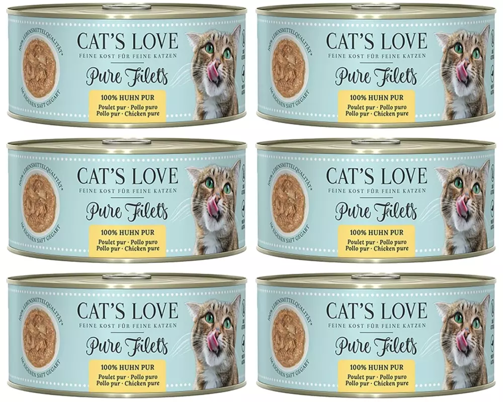 Cat's Love Nassfutter Fillet Pur Huhn 6 x 100 g