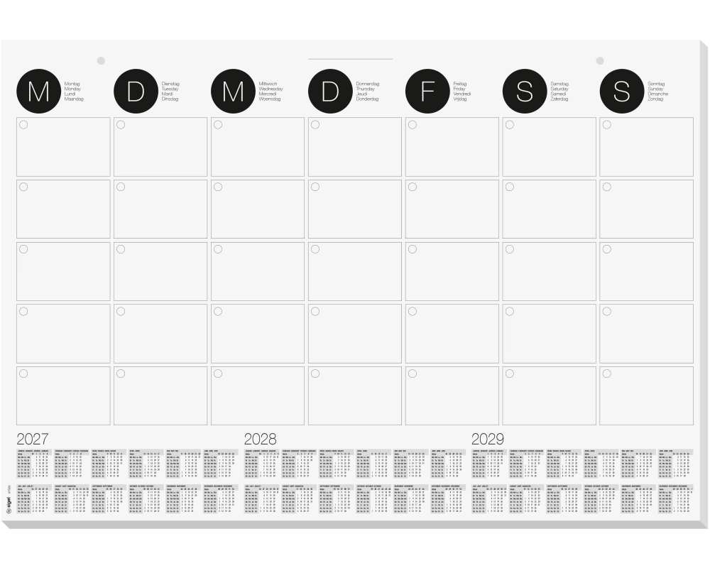 SIGEL Schreibunterlage Monthly 27-29 H7550 D/E/F/NL 12 Blatt 59.5x41cm