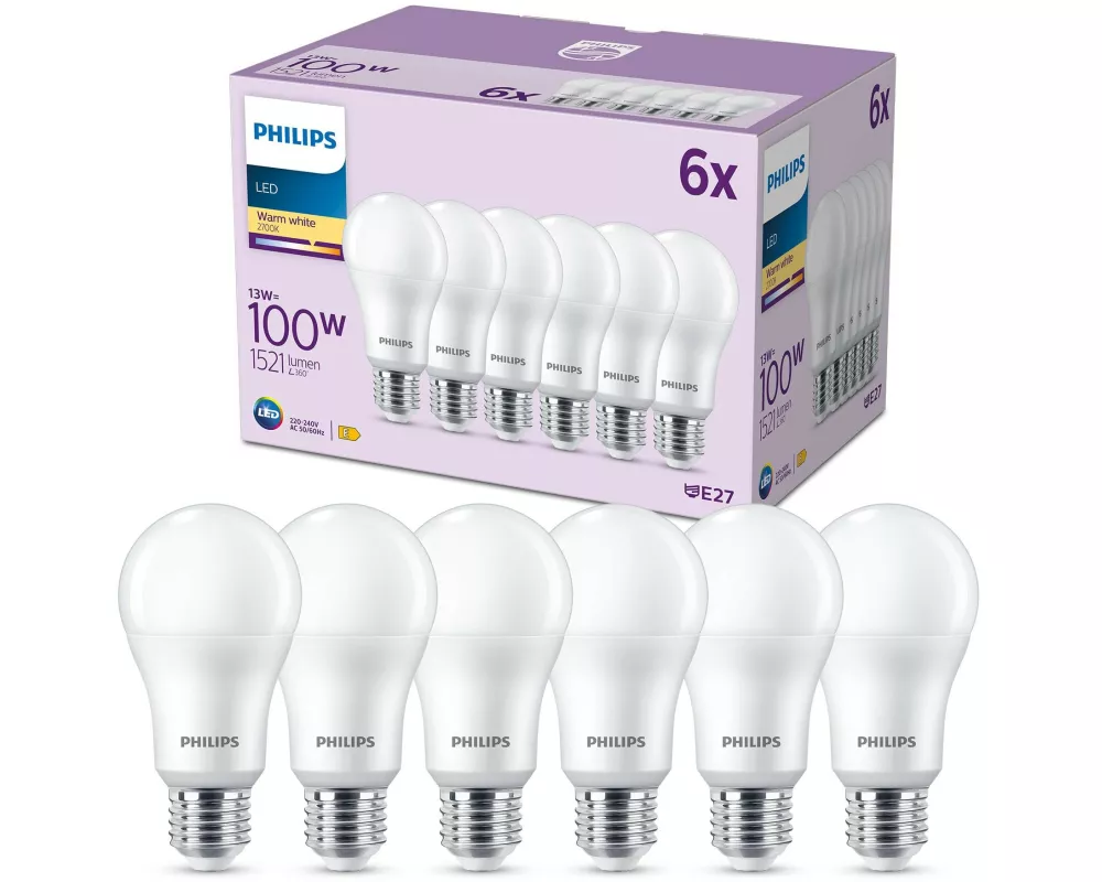 Philips Lampe LED 100W A67 E27 WW FR ND 6CT/6 EC Warmweiss (WW)