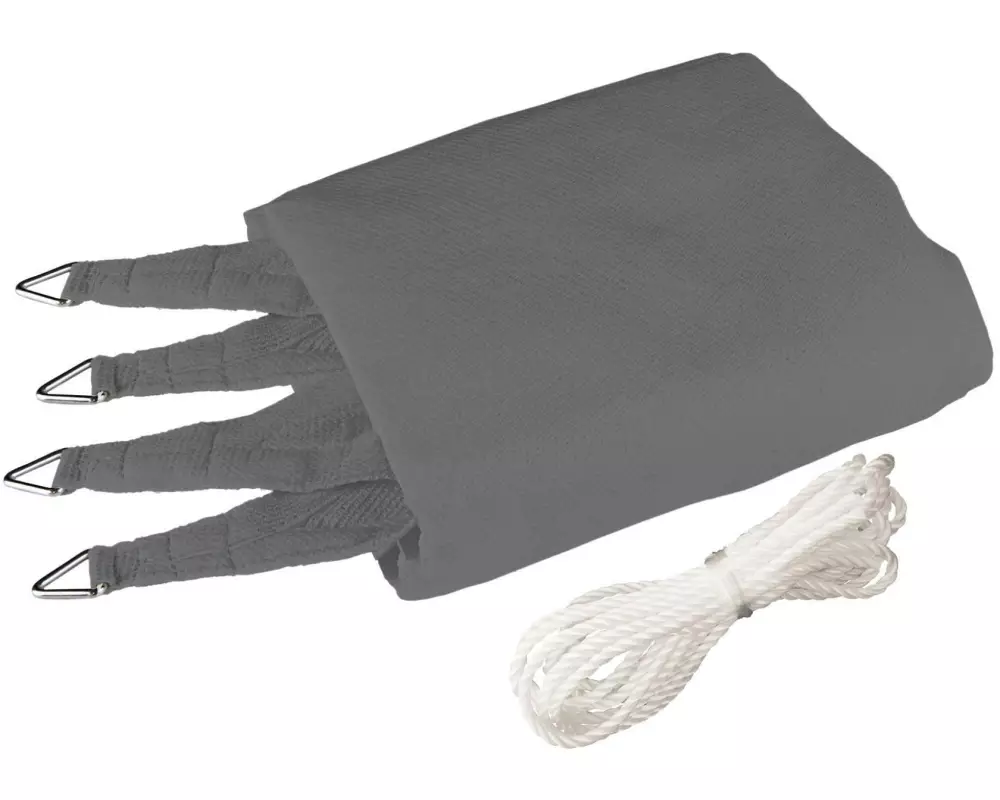 Windhager Sonnensegel 400 cm, Quadratisch, Grau