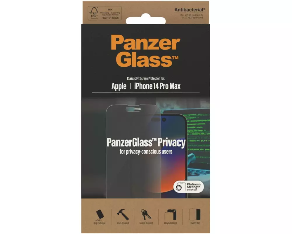 Panzerglass Displayschutz Classic Fit Privacy iPhone 14 Pro Max