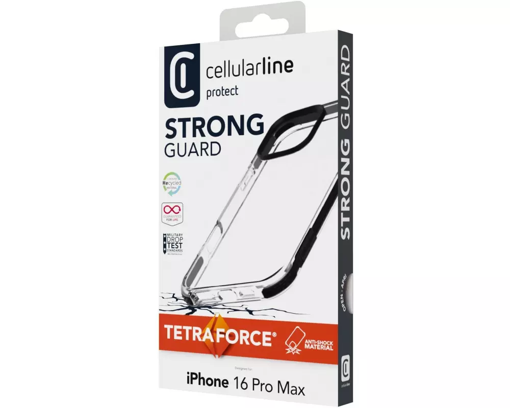 Cellular Line Back Cover Tetra iPhone 16 Pro Max Transparent