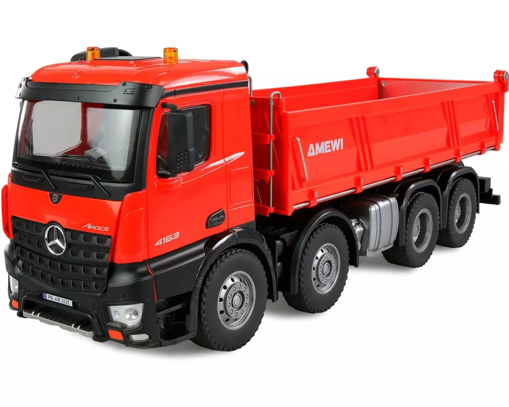 Amewi Mercedes-Benz Arocs Muldenkipper 8 x 4/4, Rot 1:18 RTR
