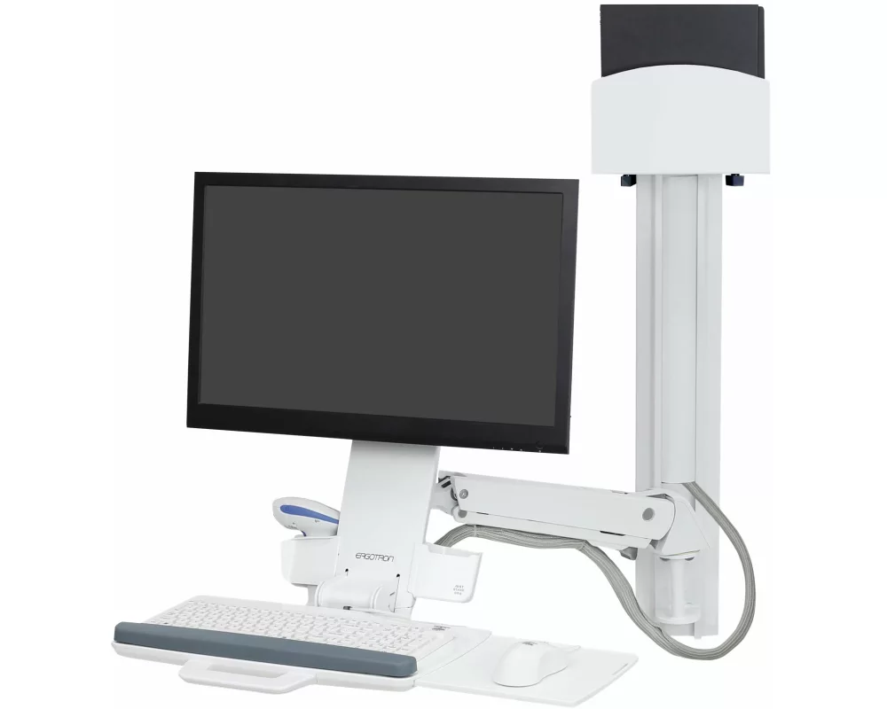 ERGOTRON wall mount, StyleView, Combo, CPU-holder, keyboard, adjustable 63,5cm, 24 inch, 13,2kg, lift, pan, tilt, rotate