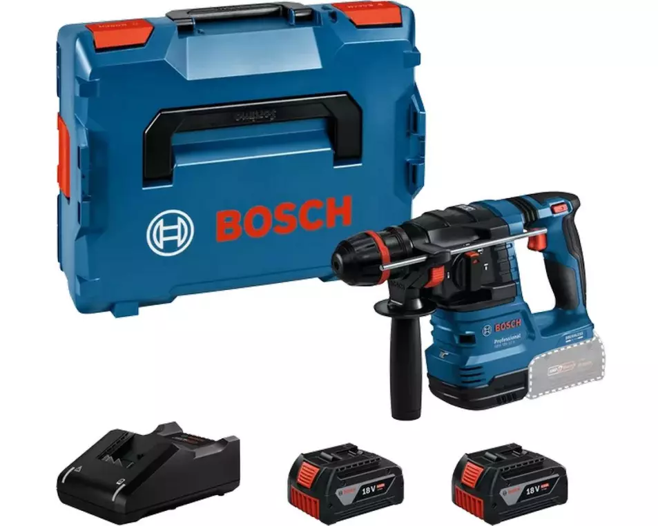 Bosch Professional Akku-Bohrhammer mit ONECHUCK GBH 18 V-22 X 2x Akku in L-BOXX