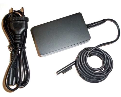 Origin Storage BTI 65W AC Adapter for Microsoft Surface Pro 4 and Surface Pro 5. EU including 5V USB-A output. Purpose: Tablet PC, Power supply type: Universal, Input voltage: 100-240 V. Product colour: Black. Width: 5 mm, Depth: 2.5 mm, Height: 9 mm. Package weight: 340 g. Quantity per pack: 1 pc(s)