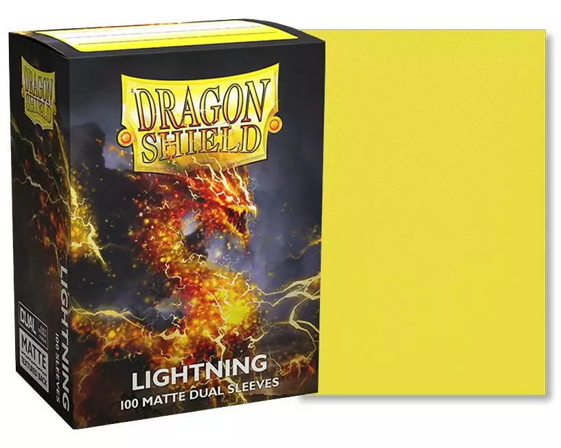 Dragon Shield Kartenhülle Dual Matte: Lightning Standardgrösse Gelb 100