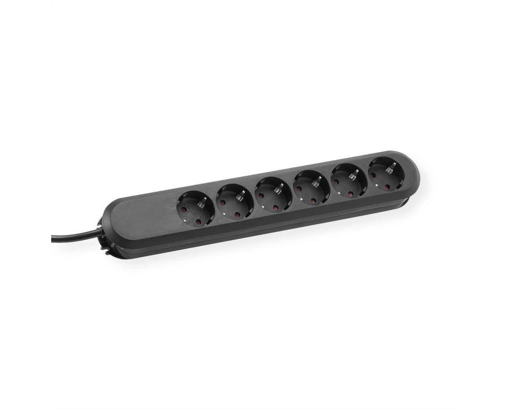 BACHMANN SMART Steckdosenleiste 6x Schutzkontakt, schwarz, 5 m