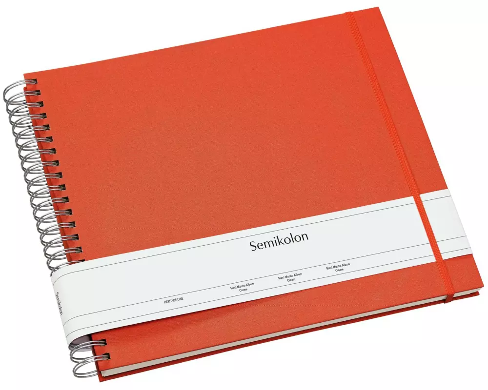 Semikolon Fotoalbum Maxi Mucho Orange, Cremefarbige Seiten