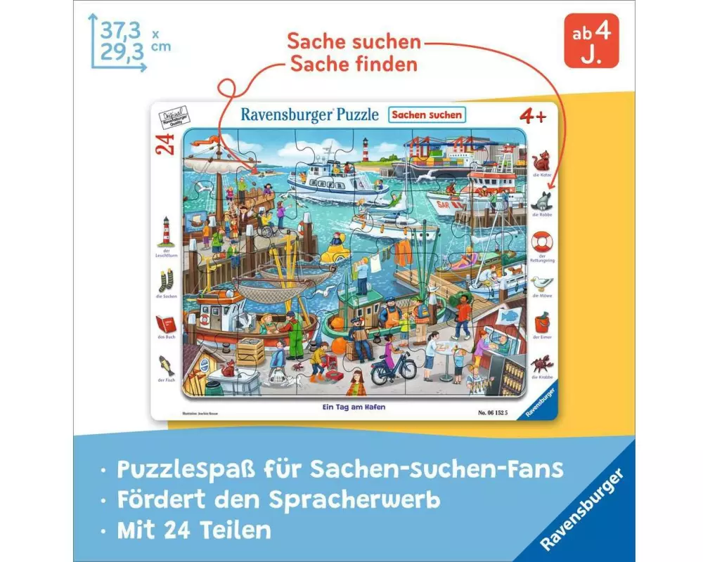 Ravensburger Puzzle Ein Tag am Hafen 24 Teile