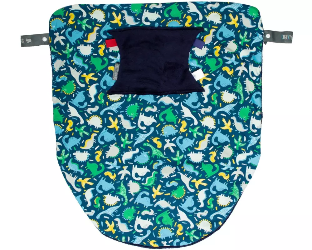 Cheeky Chompers Befestigbare Babydecke Dino 68 x 75 cm