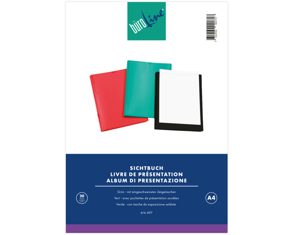 BÜROLINE Sichtbuch A4 094276-04 grün 20 Taschen