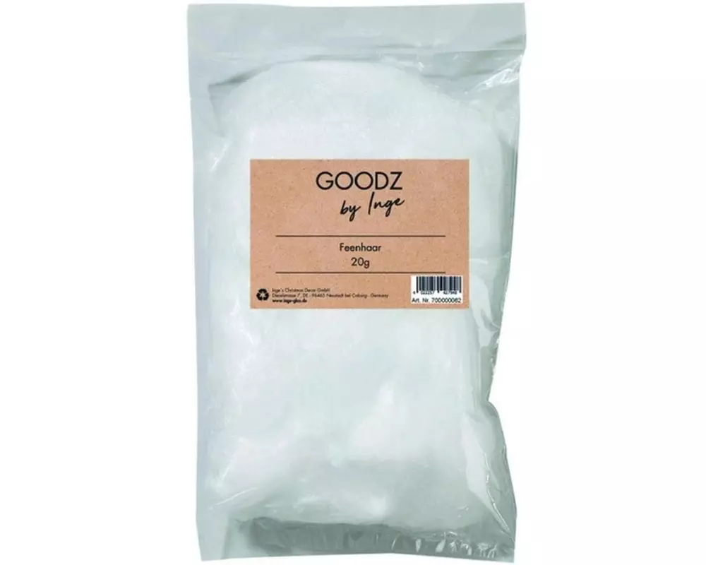 INGES CHRISTMAS DECOR Weihnachtsdeko Feenhaar Weiss