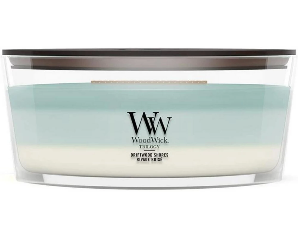 Woodwick Duftkerze Driftwood Shores Trilogy Ellipse