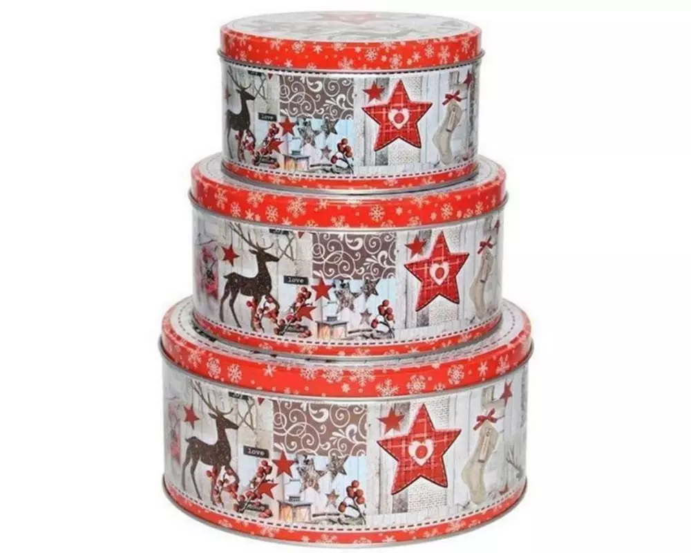 Dameco Guetzli-Dose Stern & Rentier 3-teilig