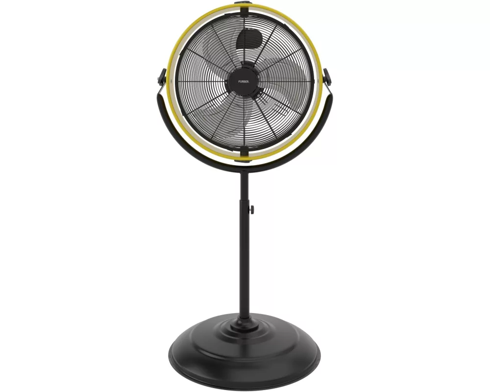 FURBER Standventilator Vayu-Fortis 16", Schwarz/Gelb