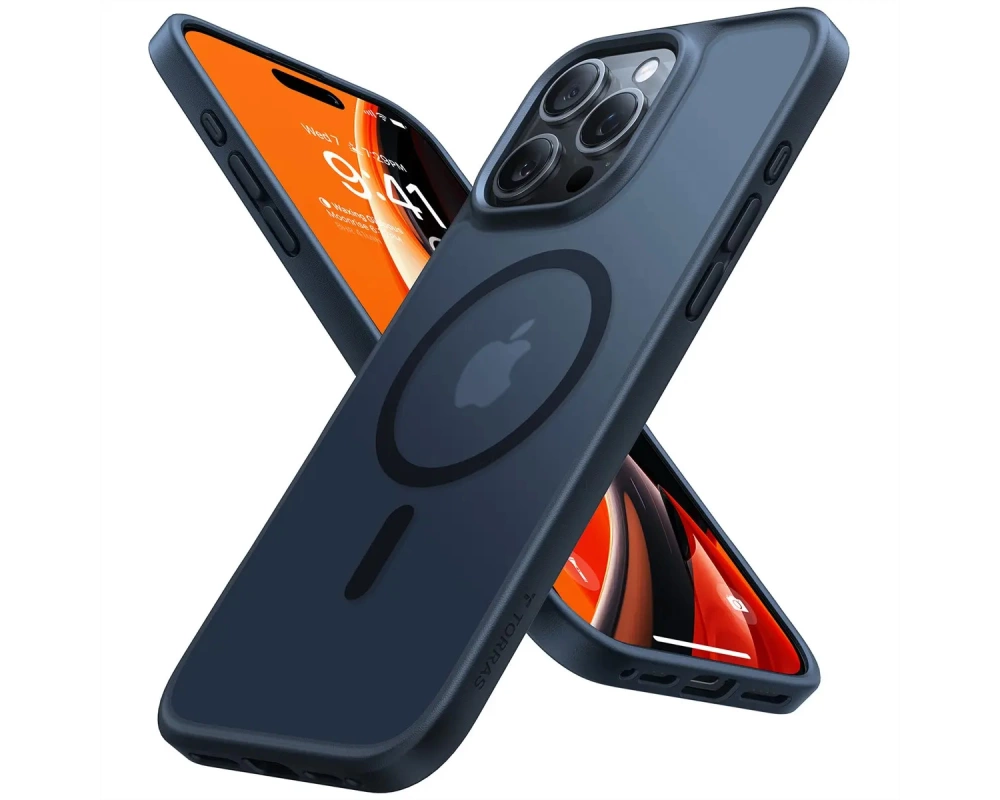 Torras Handyhülle Guardian iPhone 16 Pro, MagSafe, schwarz