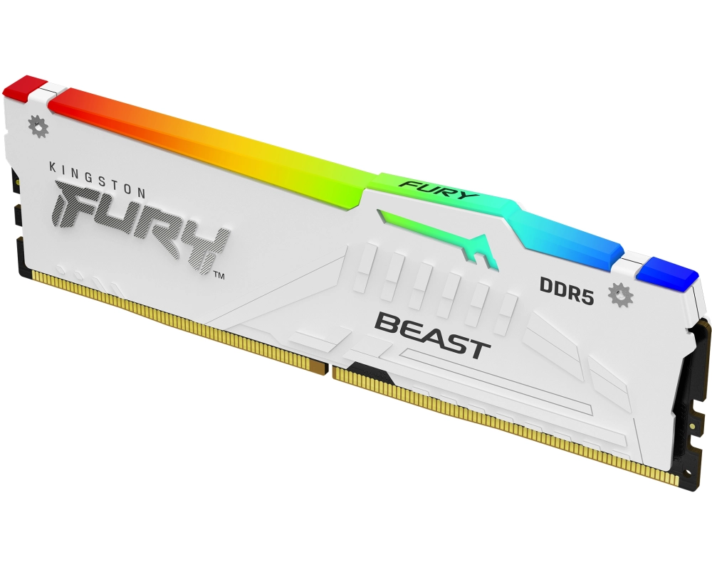 Kingston DDR5-RAM FURY Beast Weiss RGB 6000 MHz 1x 16 GB