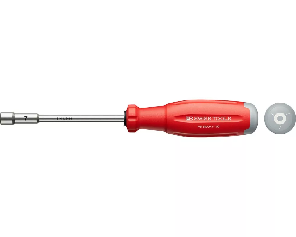 PB Swiss Tools Steckschlüssel-Schraubenzieher PB 38200.7-100 Sechskant 7 mm