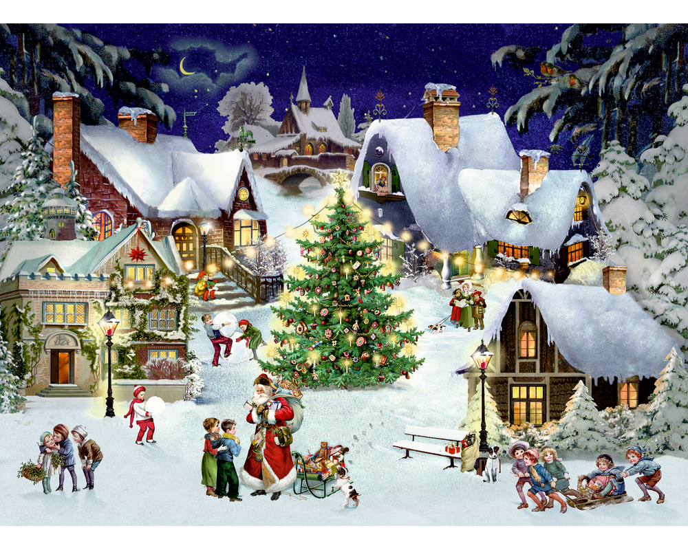 COPPENRATH A4 Adventskalender 72622 Weihnachten im Dorf