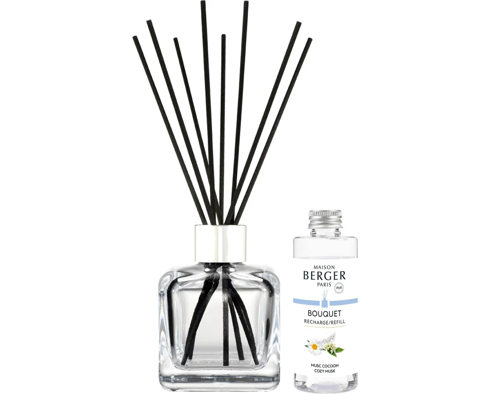Maison Berger Duftstäbchen Glacon + 100 ml Musc Cocoon, Transparent