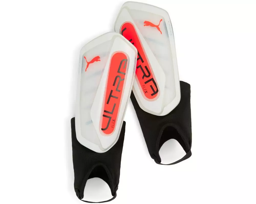 PUMA Shinguards Ultra Flex Ankle L, Weiss