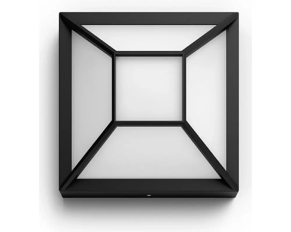 Philips Wandleuchte Drosera, 12 W, 1200 lm, 2700 K, Schwarz