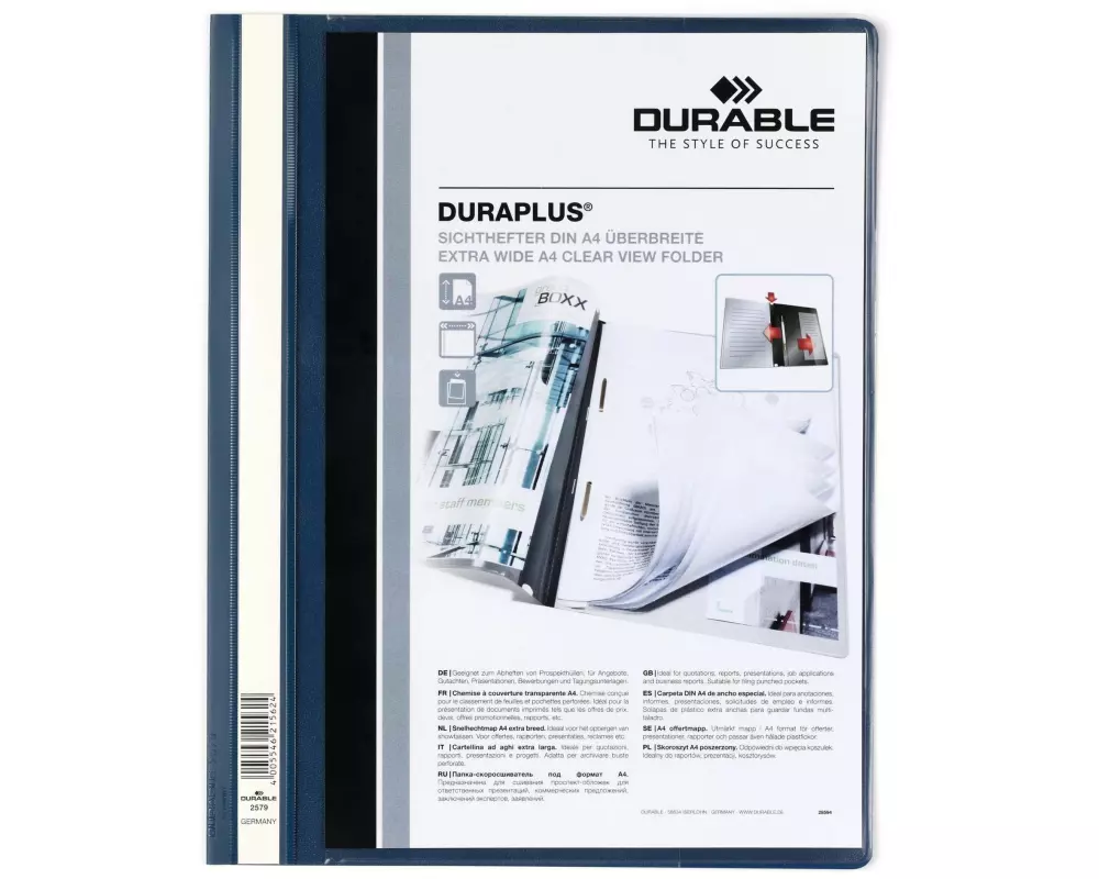 DURABLE Schnellhefter Duraplus Dunkelblau, 1 Stück