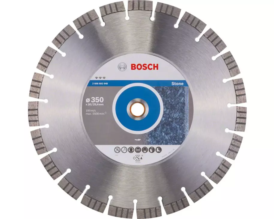 Bosch Professional Diamanttrennscheibe Best for Stone, 350 x 3.2 x 15 mm