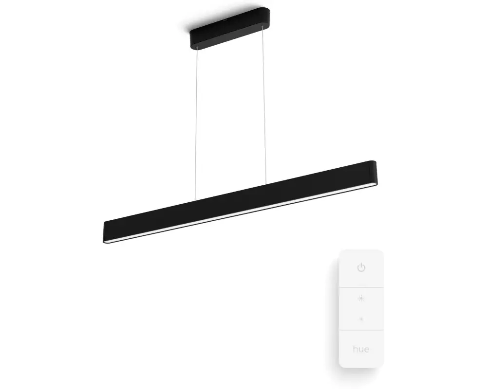 Philips Hue White Col. Amb. Ensis Pendelleuchte Schwarz und DimmSwitch