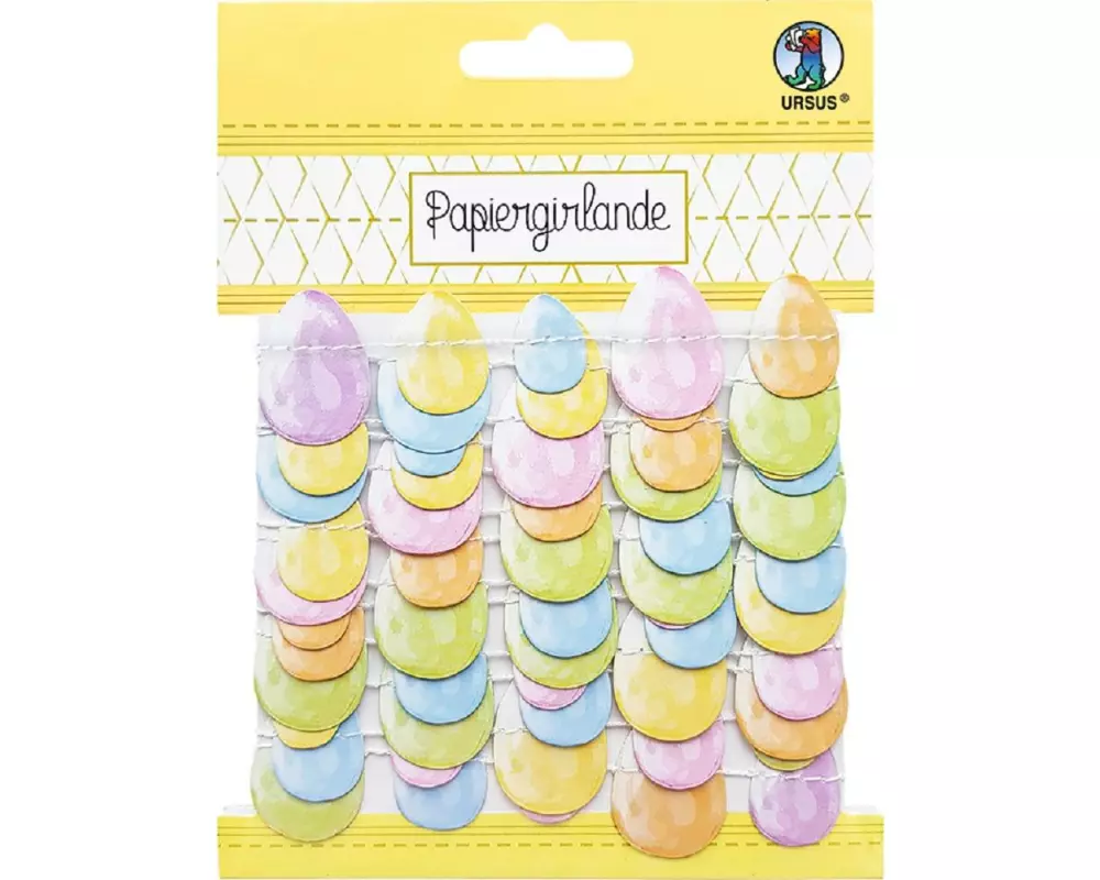 URSUS Papiergirlande Ostereier, Mehrfarbig