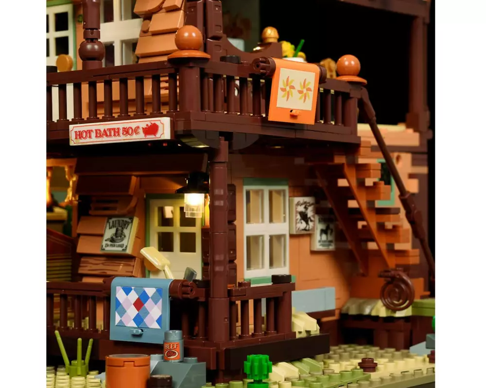 Lumibricks Old West Inn – Gasthaus Bausatz mit LED-Beleuchtung