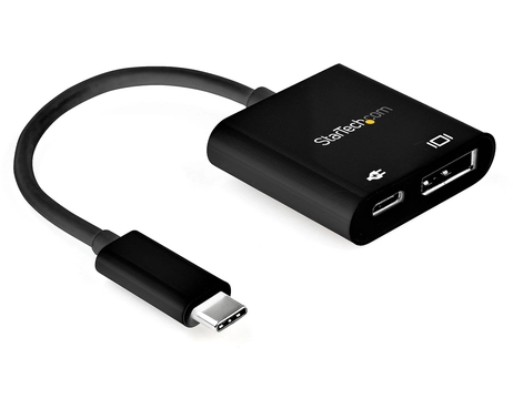 StarTech.com USB C to DisplayPort Adapter with 60W Power Delivery Pass-Through