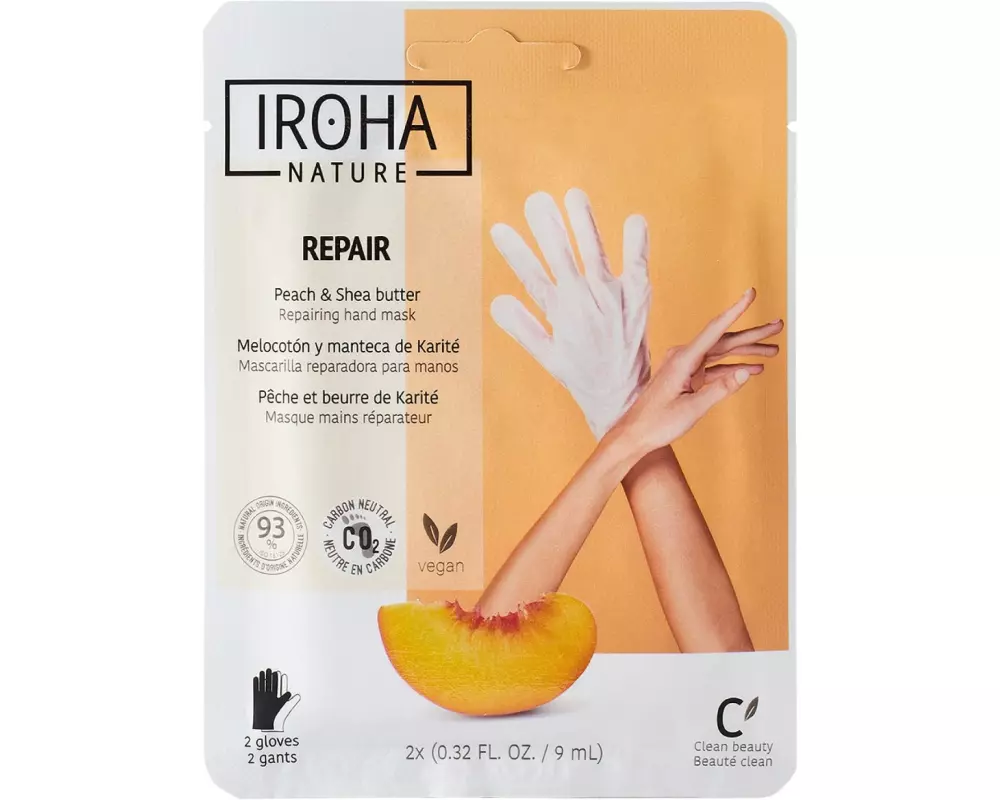 iroha Hand Mask Gloves Repair Peach 18 ml