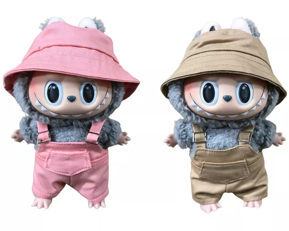 Nize Puppenkleidung Labubu Outfit Fischer, Pink/Beige