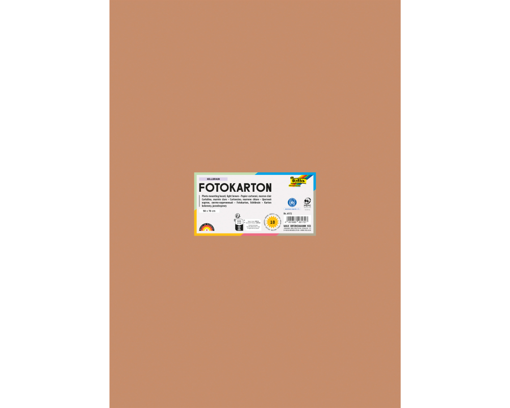 FOLIA Fotokarton 50x70cm 6172 300g, hellbraun