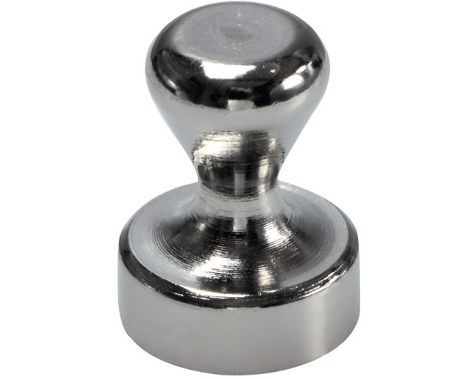 BEREC Griffmagnet Metall 12mm GM12S.56 vernickelt 2 Stück