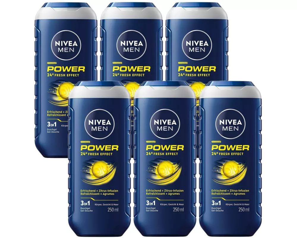 NIVEA MEN Duschgel Power 6 x 250 ml