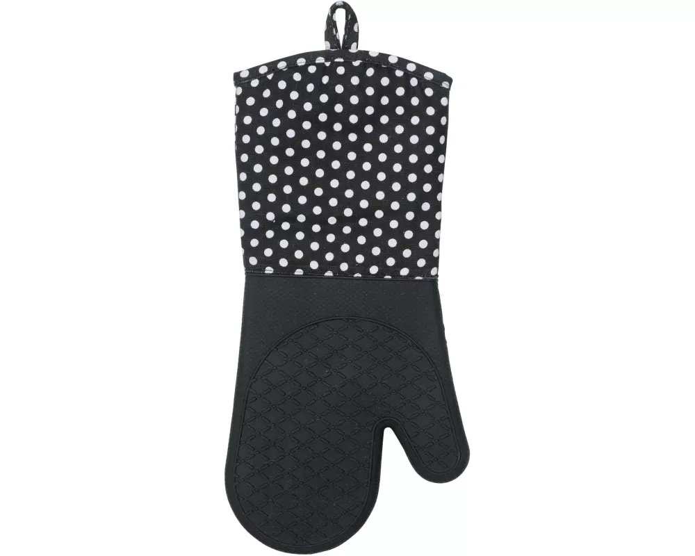 Wenko Küchenhandschuh Punkte 2er Set, Schwarz