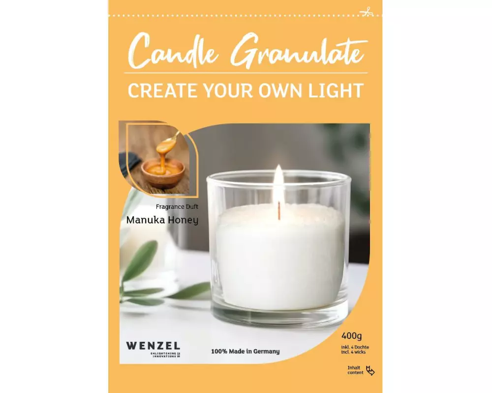 Wenzel Kerzen Wachsgranulat Manuka Honey 400 g