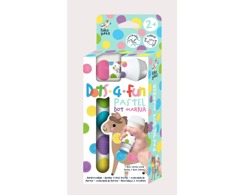 haku yoka Punktmarker 5er-Set, Pastell